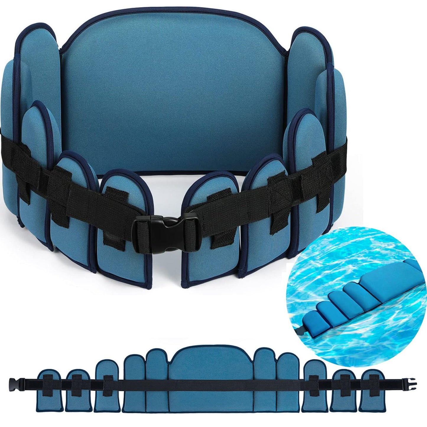 Aqua Belt Water Aerobics Equipment: Sportneer Swimming Pool Exercise Aqua Float Belts Jogger Floatation Buoyancy Belt Aquatic Training Accessories for Adults Youth Fitness Workout Therapy L