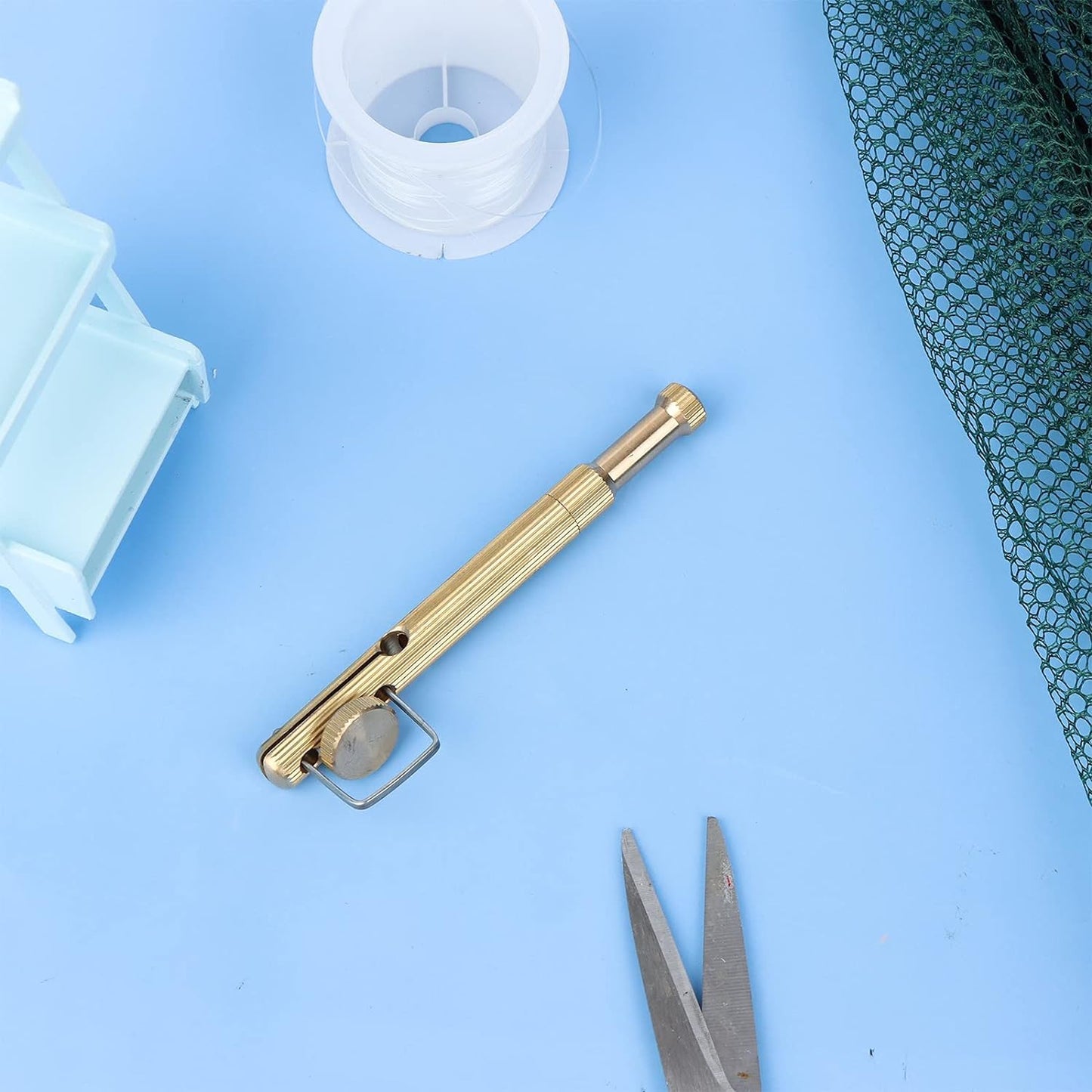 Fishing Line Hook Knot Tying Tool, Copper Practical Knot Line Tying Knotting Tool Portable Fast Fishing Tie Hook (2pcs)