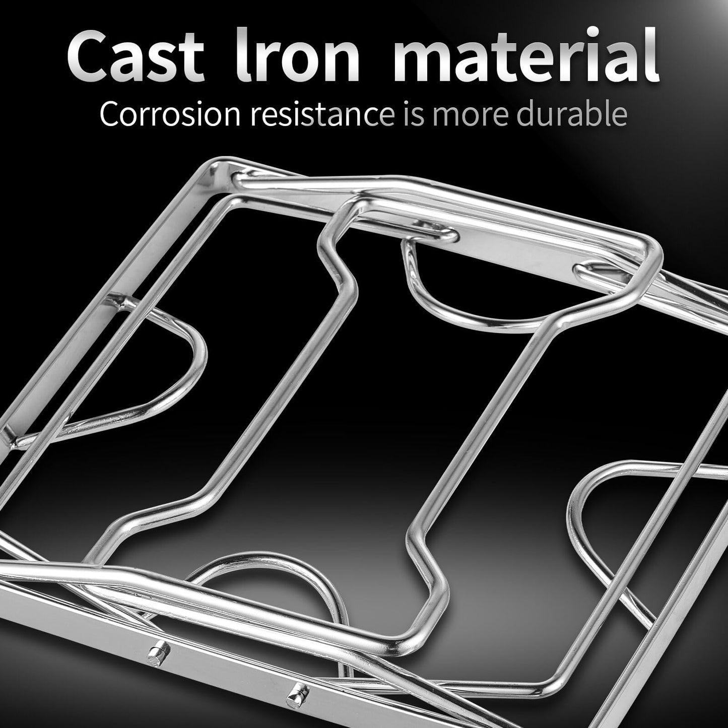 Jekero Portable Folding Camping Campfire Grill Pot Rack Cast Iron over Fire Split Stoves 7.48x7.48x5.12 inch