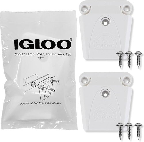 Igloo Cooler Plastic Latch with Single-Screw Post and Screws (2-Pack) - Made in The USA - Contains UV Inhibitors