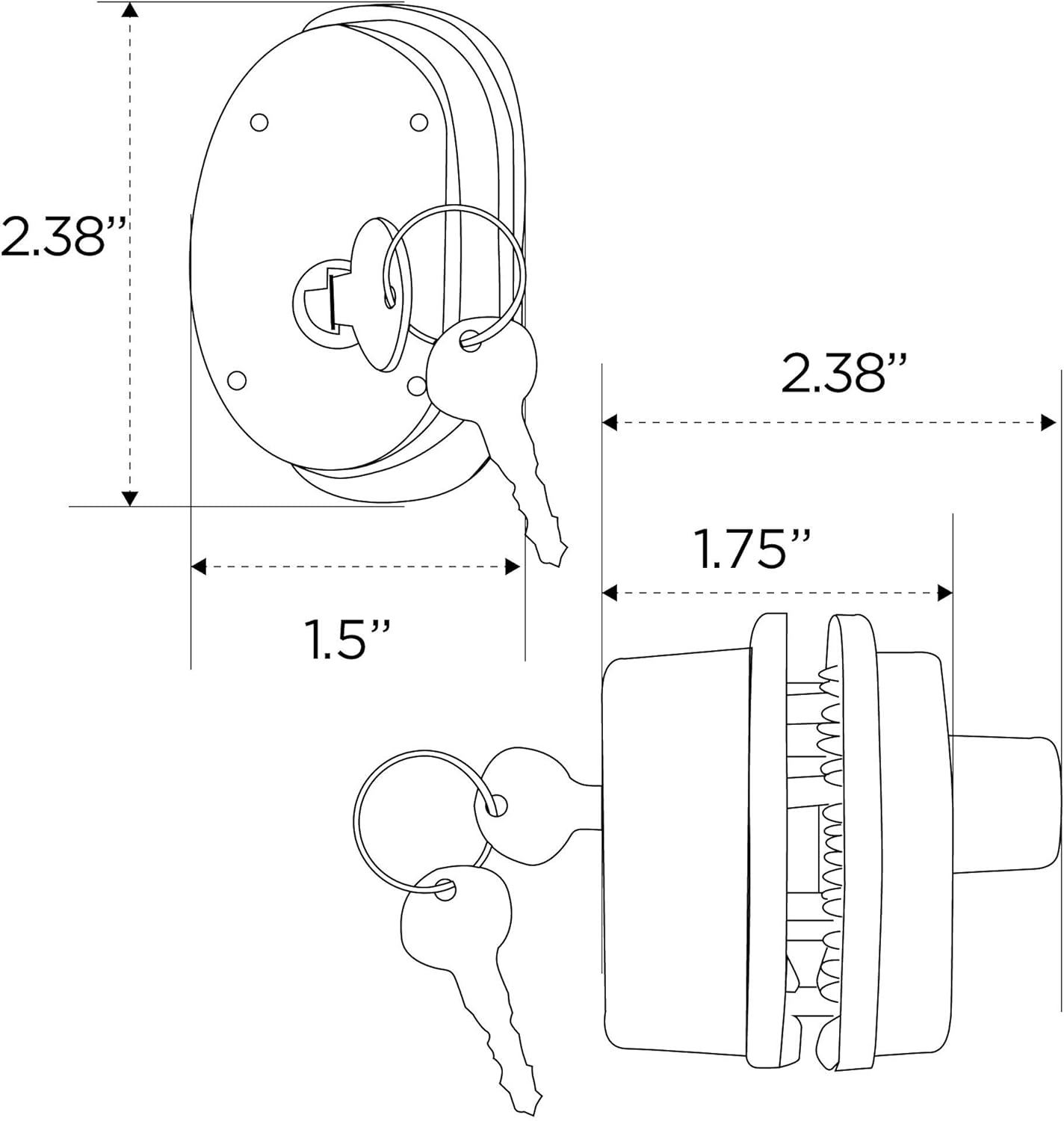 (Firearm Safety Devices – FSDC-TL3050RKD California DOJ-Approved Keyed Trigger Gun Lock with 2 Keys – Composite-Body Construction and Pick-Resistant Lock