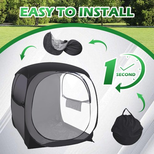 WORKOOT Sports Pod, Bubble Tent, Clear Tent, Pop Up Shelter, with UV Protection, Fiberglass Frame, Weather-Resistant Fabric & Carry Bag for Camping, Sports & Other Outdoor Activities (Medium)