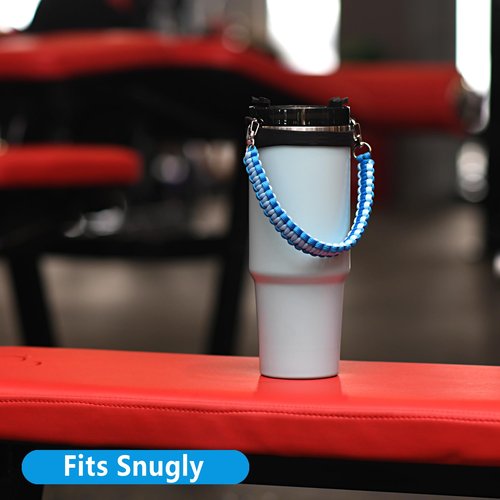 Wongeto Water Bottle Handle Strap - Compatible with Stanley Water Bottle - Paracord Handle for Stanley Cup Accessories(Ocean)