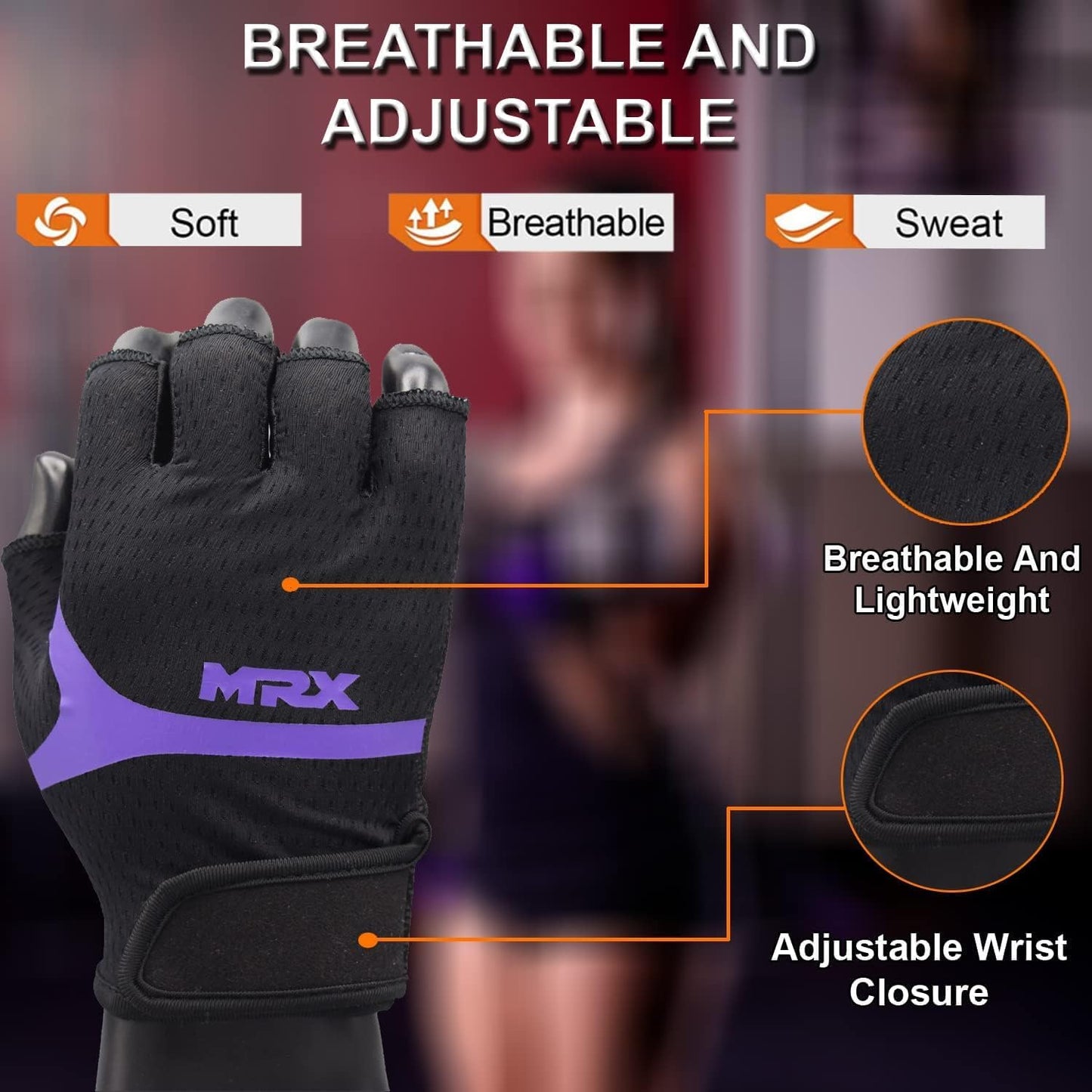 Women's Weight Lifting Gloves - Anti-Slip Padded Fitness Gloves for CrossFit & Training