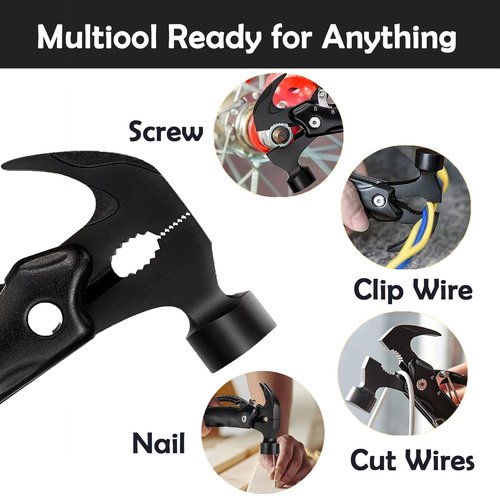 Stocking Stuffers Gifts for Men Dad, Camping Accessories 12 in 1 Hammer Multitool Christmas Birthday Gifts for Mens Grandpa Dad Son, Tool Gadgets