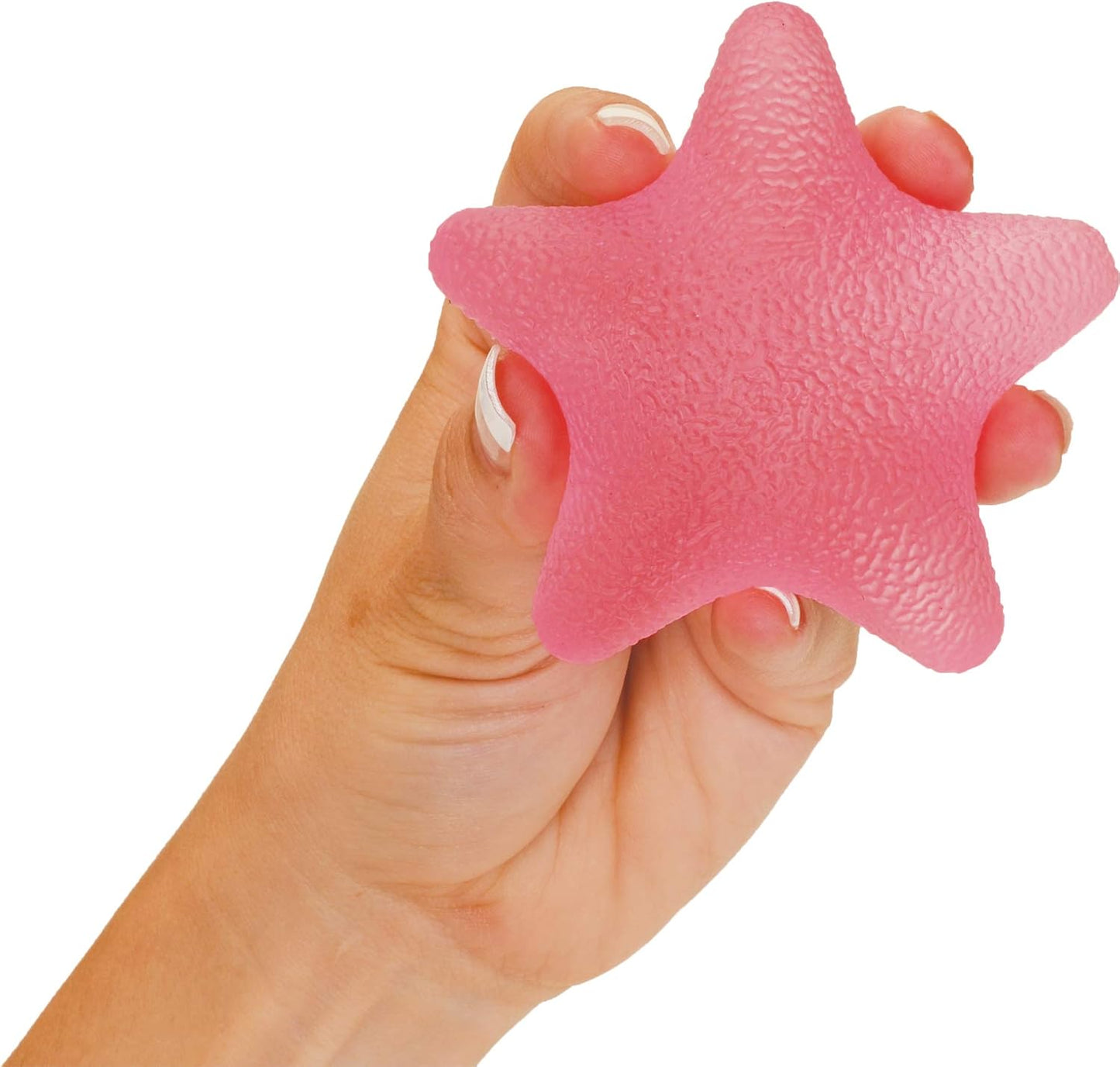 NOVA Hand Exerciser Star, Hand Grip Squeeze Star for Strength, Stress and Recovery, Comes in 3 Resistance Levels - Pink Soft, Orange Medium and Blue Firm