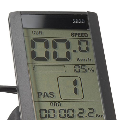 Computer, 22.2mm S830 LCD Display Cycling Computer, Multifunctional Electric LCD Display Meter, Speedometer for Modification Accessories