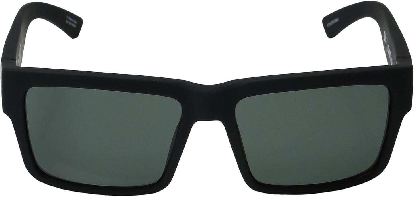 Spy Optic Montana Sunglasses Matte Black w/ Happy Grey Green Lens + Sticker