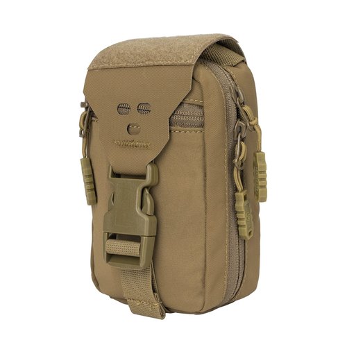 TOPTACPRO Small Tactical Medical Pouch Rip-Away MOLLE IFAK Pouch for Camping Hunting Traveling 500D Nylon (Coyote Brown)