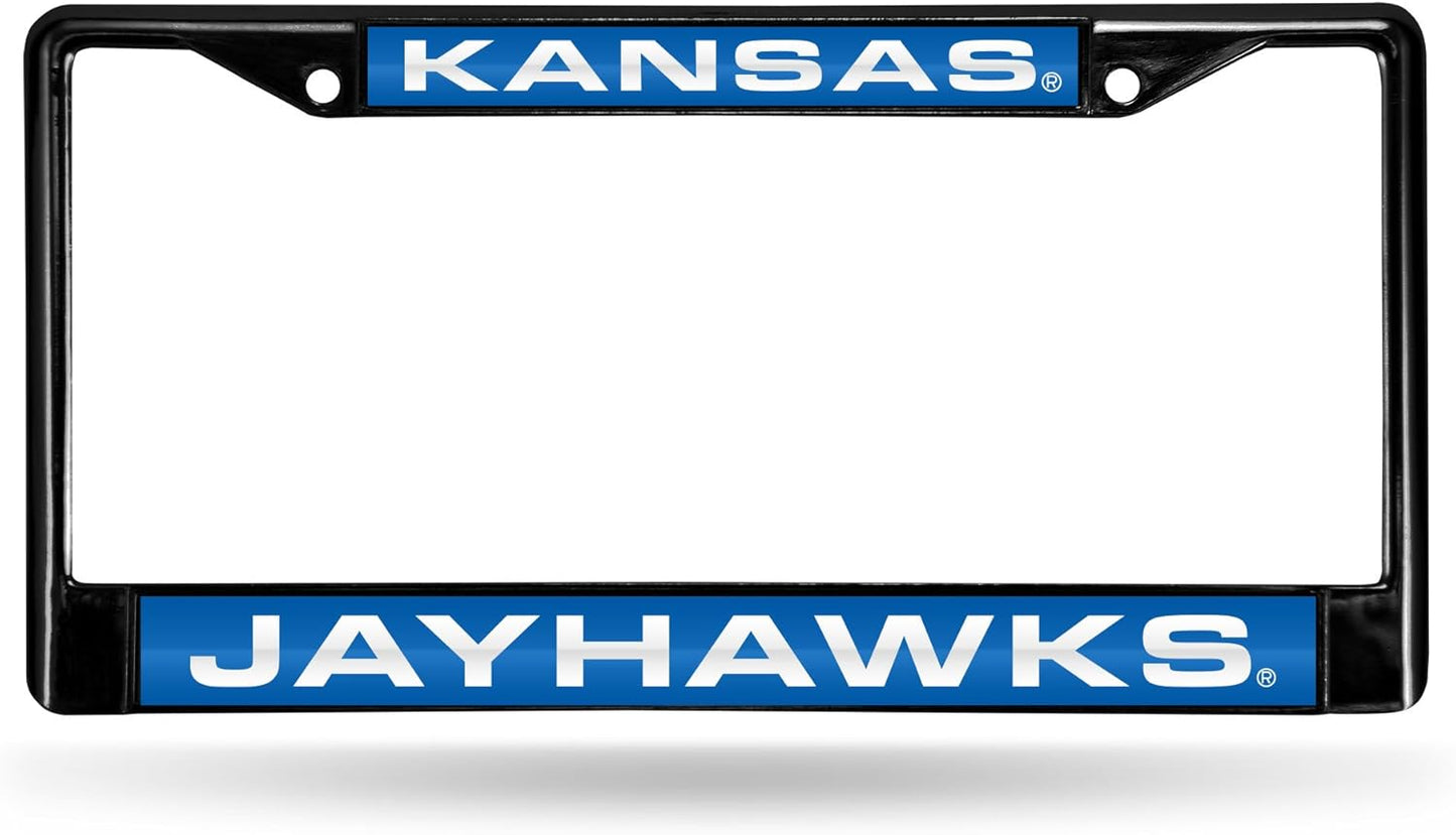 NCAA Black Laser Cut Chrome License Plate Frame for Car/Truck/SUV - 12x6" Auto Accessory