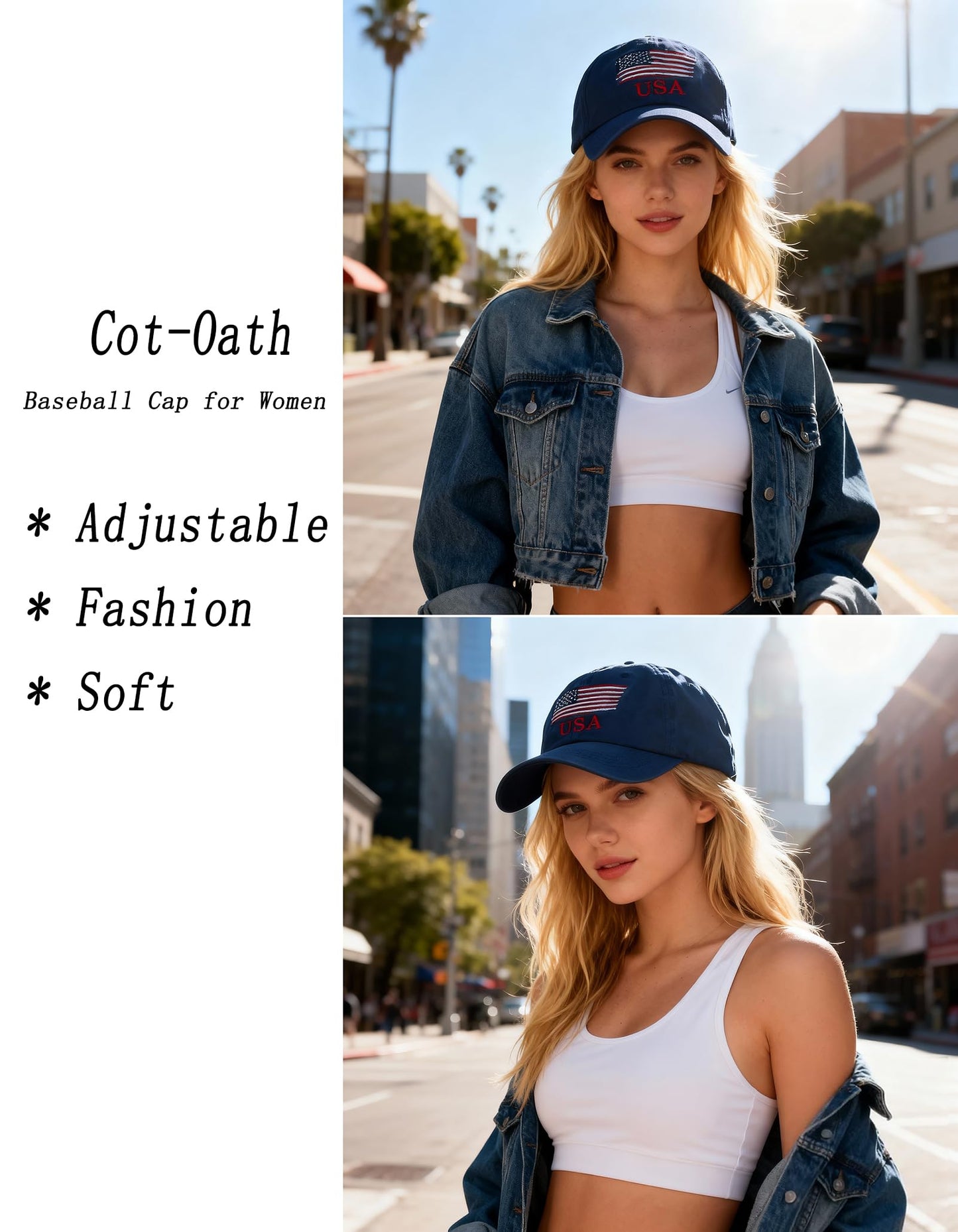 Washed American Flag Baseball Cap Retro Adjustable Sun Dad Gift Hats for Men Women Fashion Trucker Cap Unisex Navy