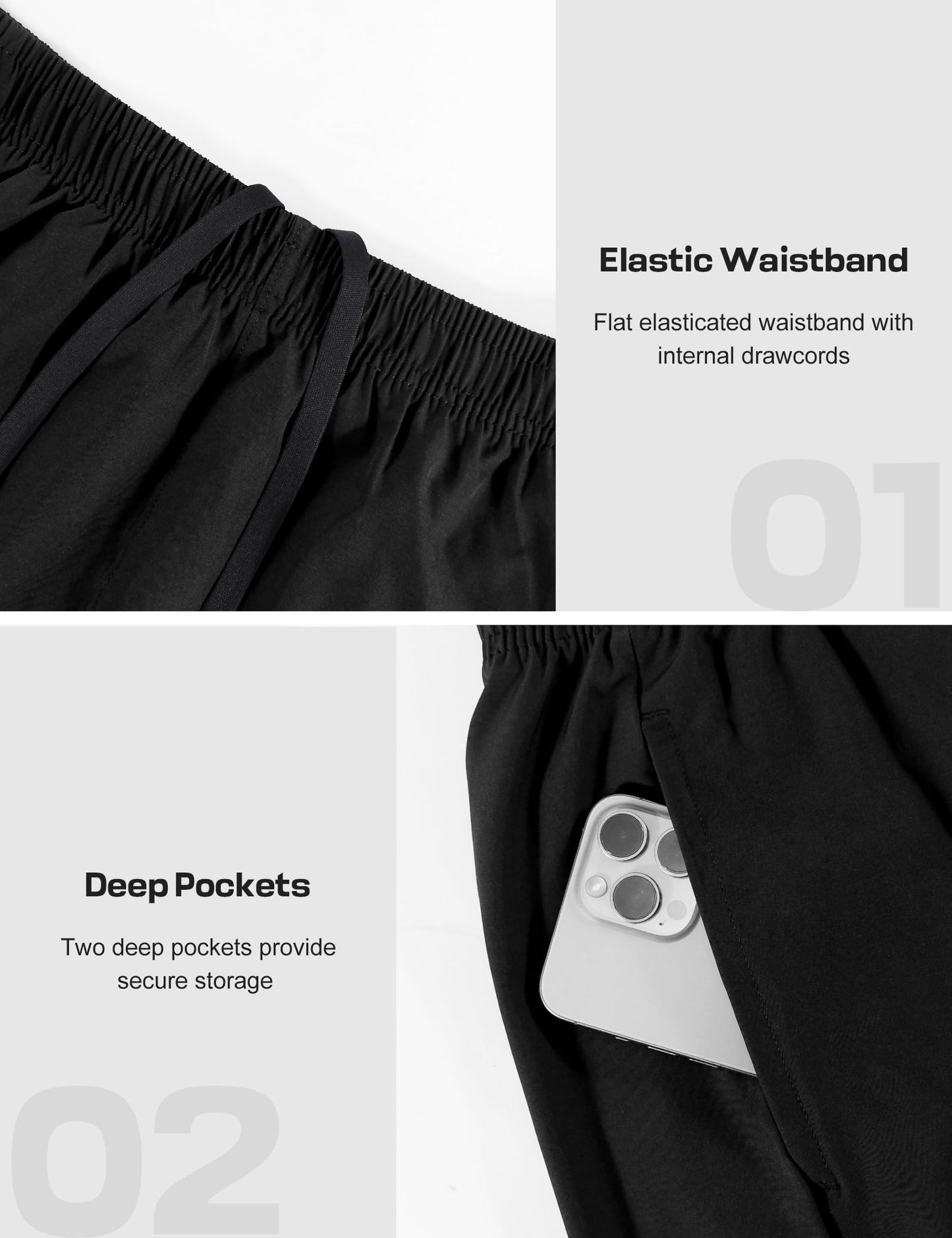 Naarts Men's Athletic Shorts 9'' Quick Dry Workout Running Shorts Lightweight Sports Gym Basketball Shorts with Pockets