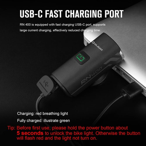 OLIGHT RN 1500 Rechargeable Bike Headlights Bundle RN 400 LED Lights Bundle OLIGHT FB-1 Universal Flashlight Bicycle Mount