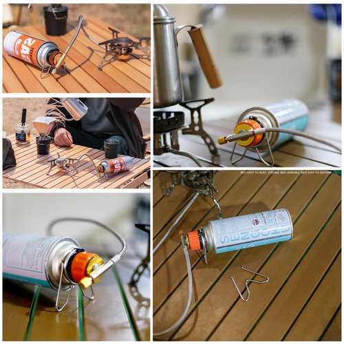 SquEqu 3 Pack Butane Fuel Canister Stabilizer Portable Lightweight Camping Fuel Canisters Stand Holder for Butane Gas Portable Camping Stoves Backpacking Stove Camp Stove Gas Cooking Burner