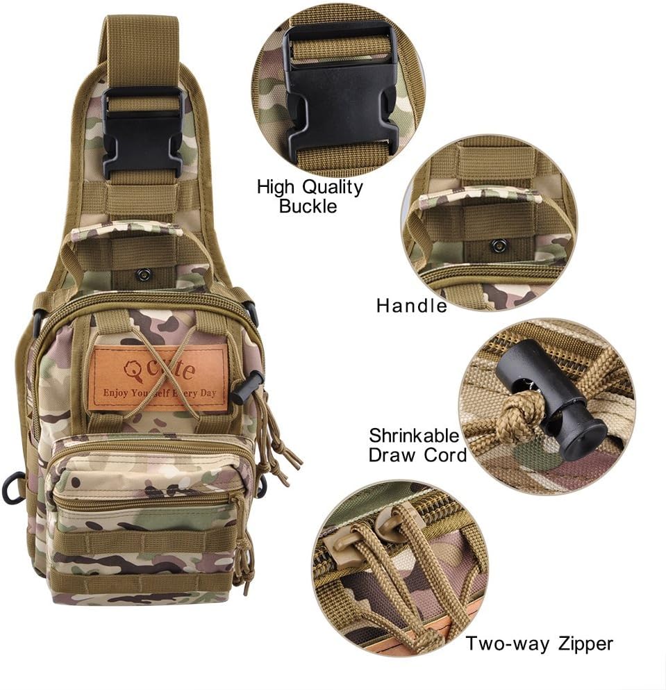 Tactical Waterproof Sling Backpack - Molle Crossbody Chest Bag for Outdoor EDC