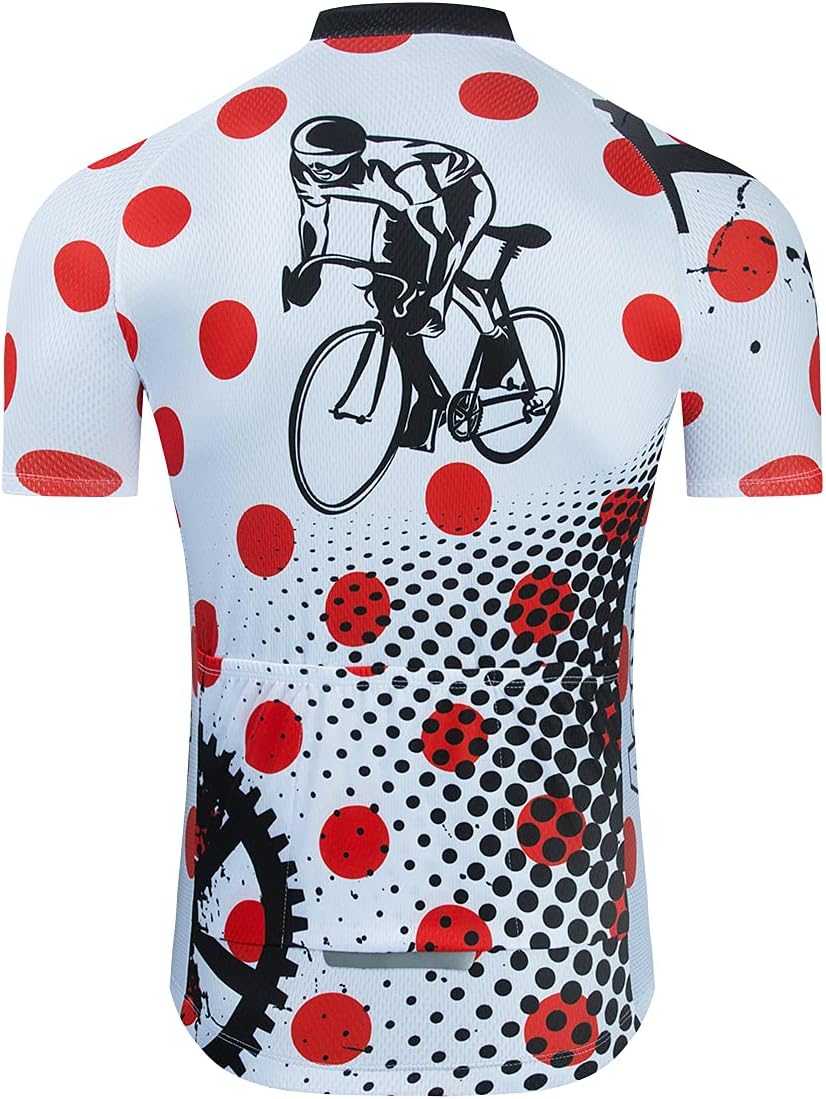 Aogda Cycling Jerseys Men Bike Shirts Team Biking Tops Bicycle Short Sleeves Clothing