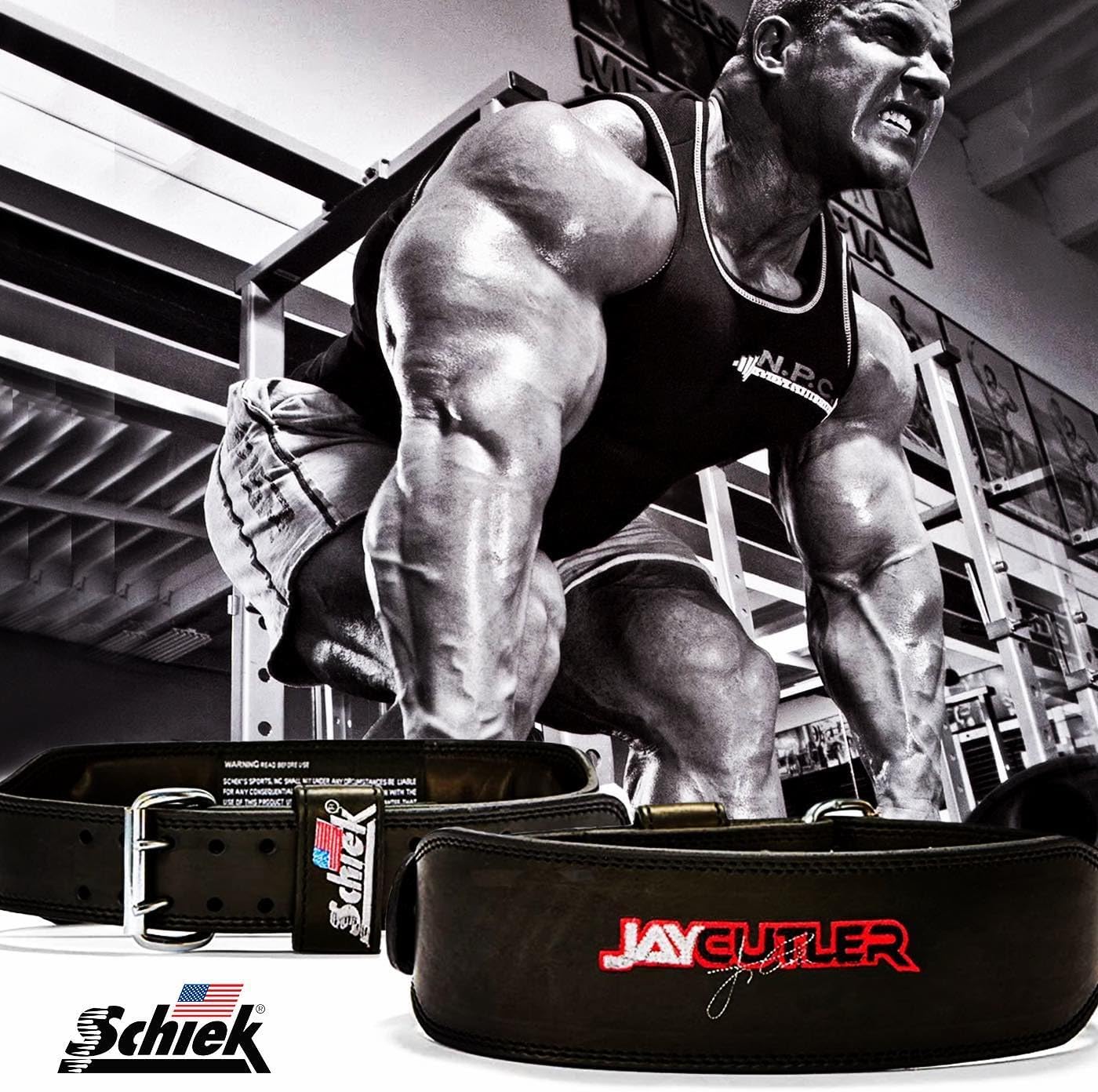 Schiek Jay Cutler Signature Leather Belt - Comfortable Weight Lifting Belt