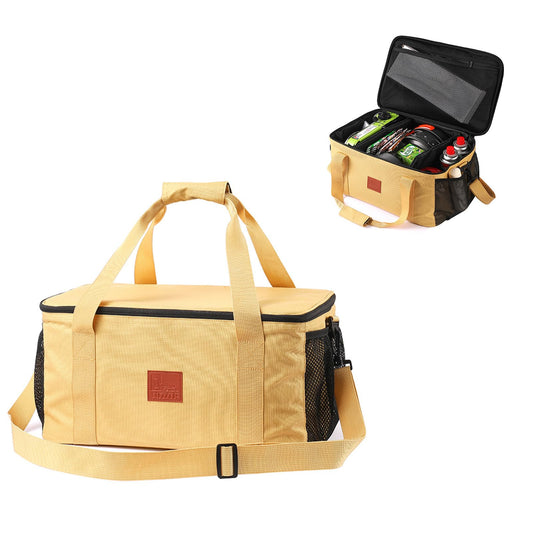 Jaugufiy Camping Cookware Storage Bag, Camping Cooking Utensils Organizer, Camping Storage Handbag, Barbecue Tool Storage Bag, Cookware Utensils Kit Travel Hanging Bag Outdoor Equipment Carry Bag