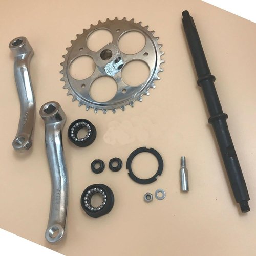 DONSP1986 Bicycle 36T Wide Crank Assembly Kit 3pcs - 2 Stroke & 4 Stroke Gas Motorized Bicycle