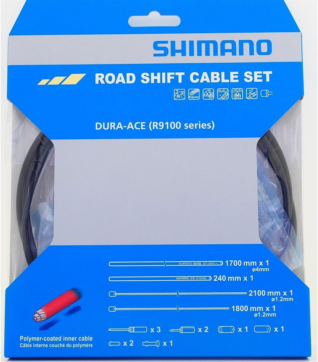 SHIMANO Dura-Ace R9100 Ot-Sp41 Polymer-Coated Derailleur Cable Set Black, One Size
