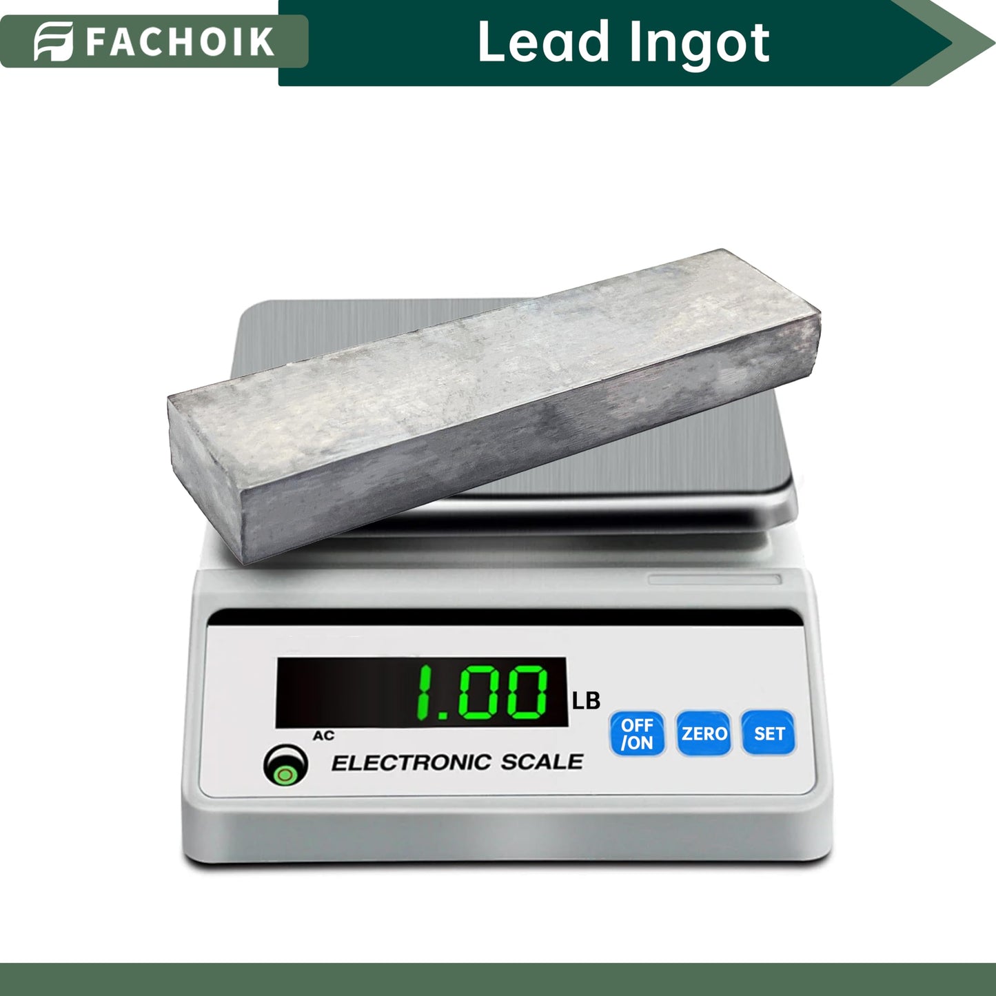 Fachoik Pure Soft Lead Ingots (99.9% Pure) for Casting of Fishing sinkers and Weights (1, Pounds)