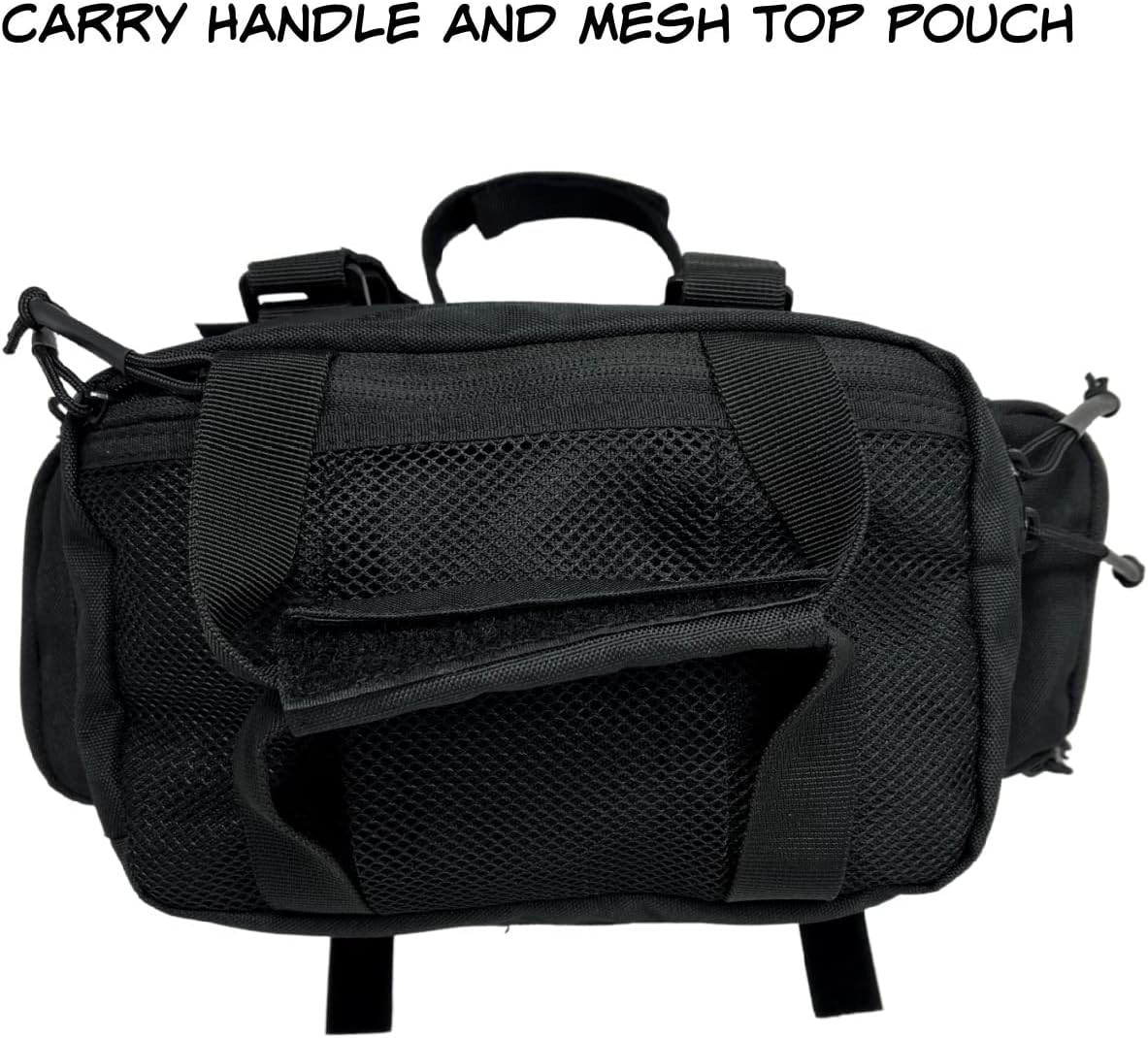 BiKase Big Momma Bike Trunk Bag - Universal Fit Medium Rear Rack Bag with Side Pockets, Top Bungee, Mesh Pocket, Key Holder & Reflective Accents - Spacious Bicycle Rack Bag for Ebikes & Bicycles