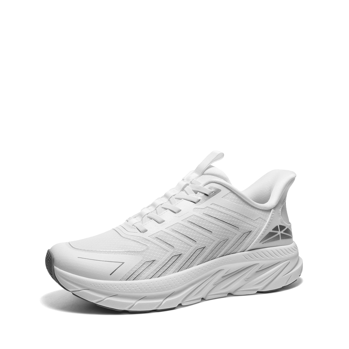 ALLSWIFIT Men's Slip On Walking Shoes Running Comfortable Tennis Breathable Non Slip Athletic Gym Workout Cross Training Fashion Sneakers,Size 12,White,SARR034M