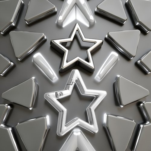 Star Shaped Stainless Steel Keychain Clip,Small Carabiner Snap Hook Holder Hook Clip Locking Carabiner, Key Holder Carabiners for Keys and Wallet Accessory with Key Chain Rings