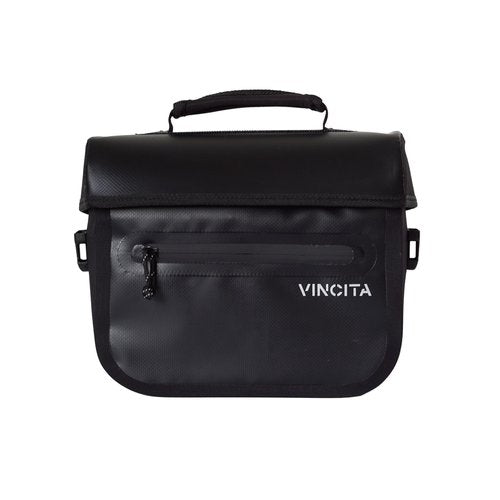 Vincita X-Cooper Water Resistant Front Bag - 5 L Bike Bag for Brompton Folding Bicycle with Rear-Opening Magnetic Closure, Spacious Interior, Top Handle and Light Colour Lining
