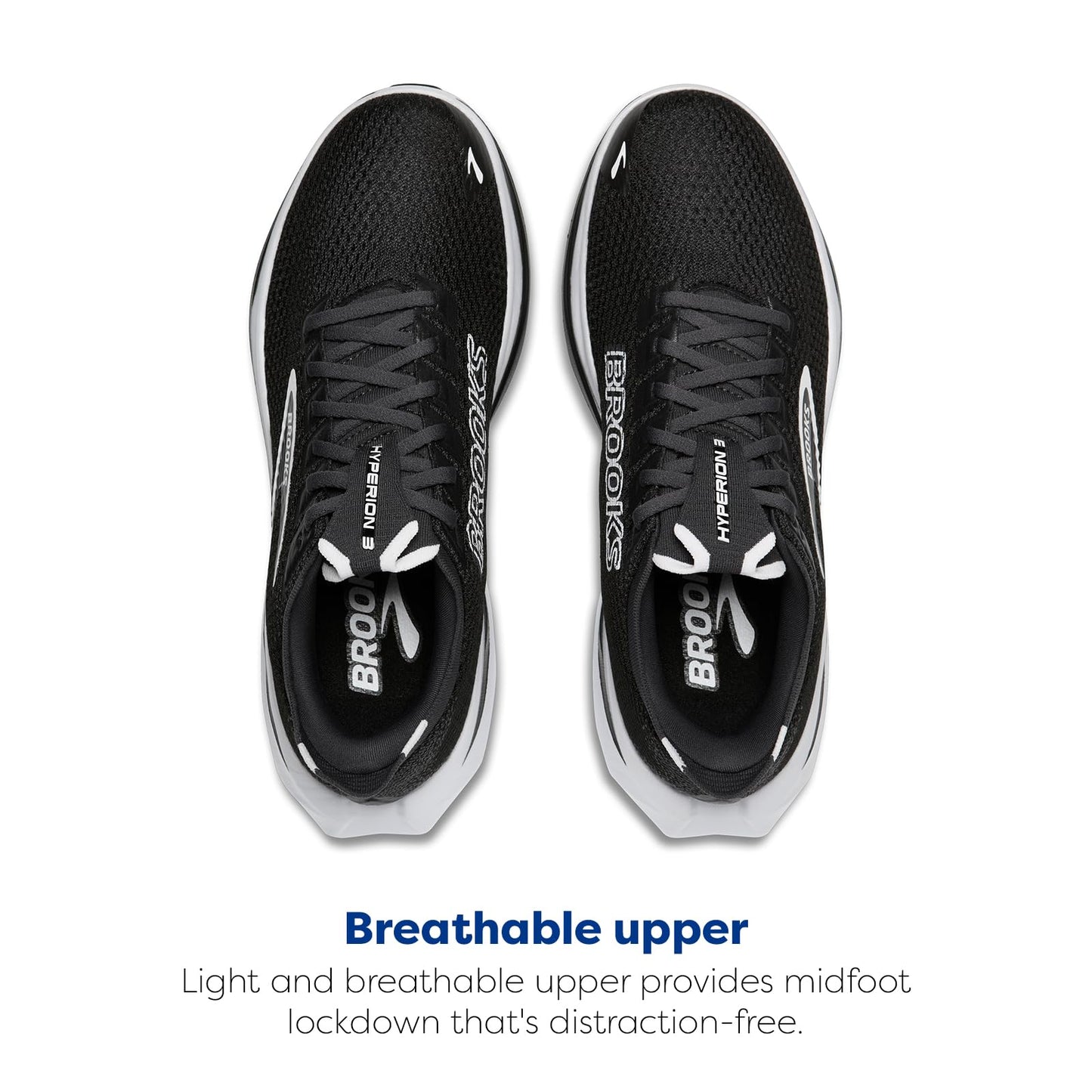 Brooks Women’s Hyperion 3 Neutral Running Shoe - Black/Grey/White - 8 Medium