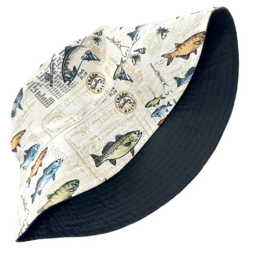 Tijuboni Fishing Bucket Hats Reversible Funny Fishing Hats for Men Embroidery Fisherman Hat Summer Outdoor Hat Unisex Double-Side-Wear