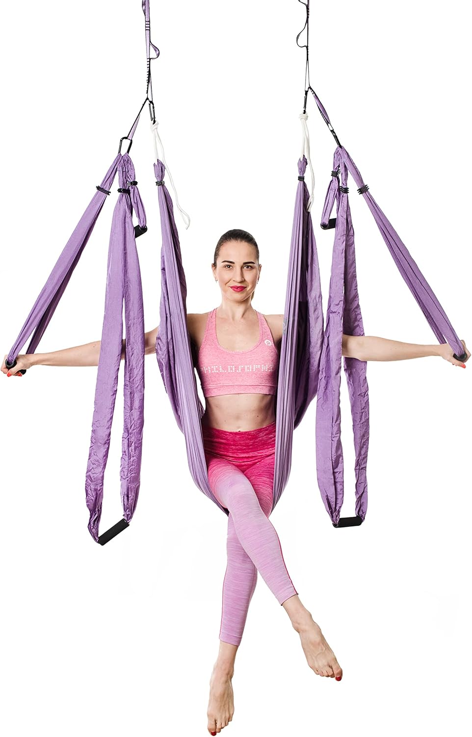 Aerial Yoga Swing Set - Hammock Hanging Swing - Sling Inversion Fly Kit - Antigravity Yoga Sling - Suspension Trapeze
