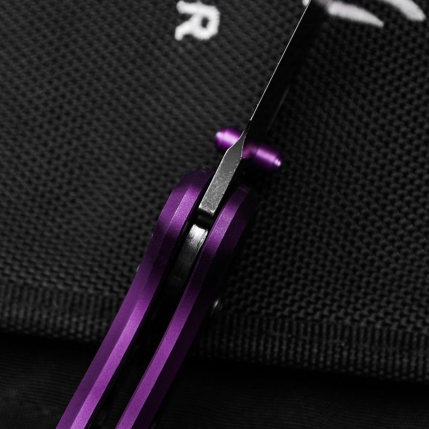 Kizer C01C Sheepdog Pocket Knife, 3.15" 154CM Blade Folding Knife with Durable Purple Aluminum Handle, EDC Camping Knives with Clutch Lock, Hiking Survival Knives with Thumb Stud and Hole, V4488AC1