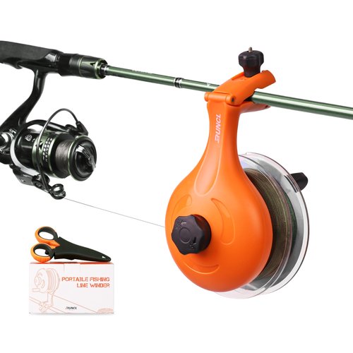 RUNCL Fishing Line Spooler – Portable Winder & Reel Spooling Tool for Casting and Spinning Reels, Prevents Line Twist, Non-Slip Handle with Built-in Scissors, Fishing Accessories for Anglers