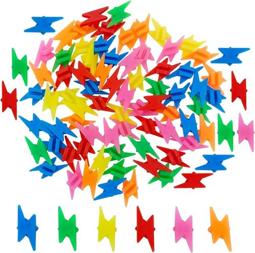 Calsgkspray 72Pcs Colorful Z-Shaped Bike Spoke Beads,Pretty Mixed Color Small for Bicycle Wheel Spoke Decorations,Bike Components and Parts,Parts and Components