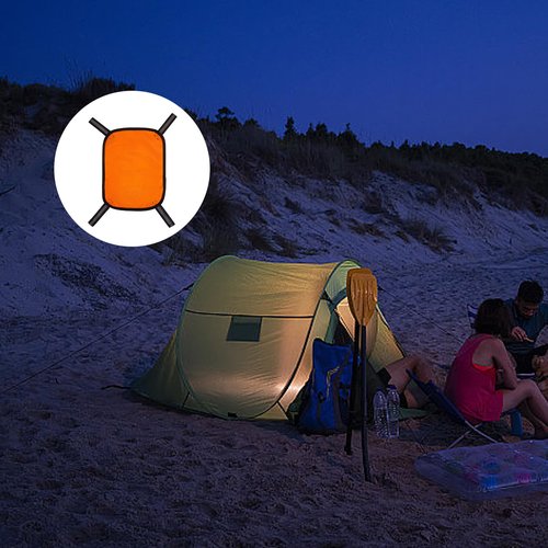 Blaze Orange Safety Panel,Blaze Orange Mesh Safety Panel with Reflective Strips,Orange Tent Backpack Cover Safety Panel,Outdoors Safety Panel for Field Hiking Camping Biking Traveling (L: 8"x20")