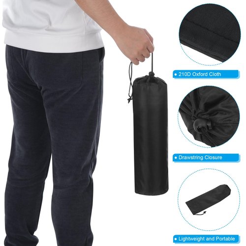 PATIKIL 18 Inch Ultra Mini Chair Replacement Bag, 2 Pack Nylon Foldable Tripod Carry Bag Storage Bag with Shoulder Strap for Outdoor Travel, Black