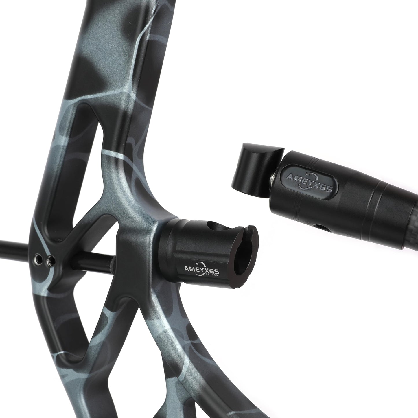 AMEYXGS Archery Quick Disconnect Matte Black 0/5/8/10 Degree for Compound&Recurve Bow Stabilizer Hunting or Target Practice (10 Degree)