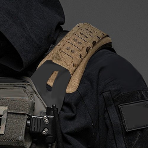 Sekonow 2 Pack Shoulder Strap Pad for Tactical Vest, Breathable Backpack Strap Pads Bag Strap Soft Mesh Cushion Pads for Plate Carrier, Chest Rig, Sling Bag, Duffle Bag (Khaki)