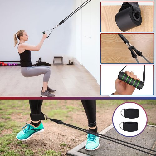 Pull Up Bands with Door Anchor, Resistance Bands with Handles 150/200/250/300 lbs