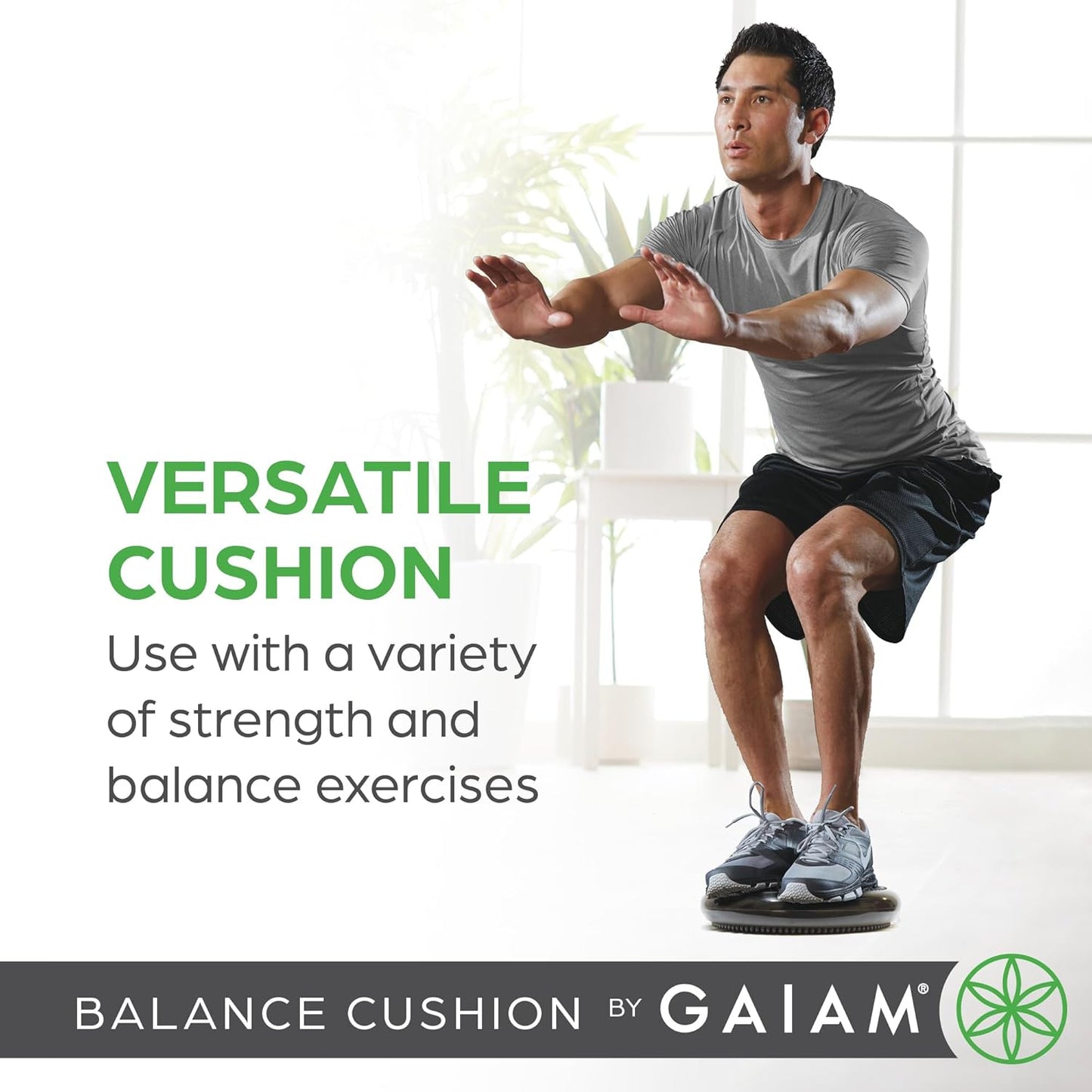 Gaiam Balance Disc Wobble Cushion Stability Core Trainer for Home or Office Desk Chair & Kids Alternative Classroom Sensory Wiggle Seat