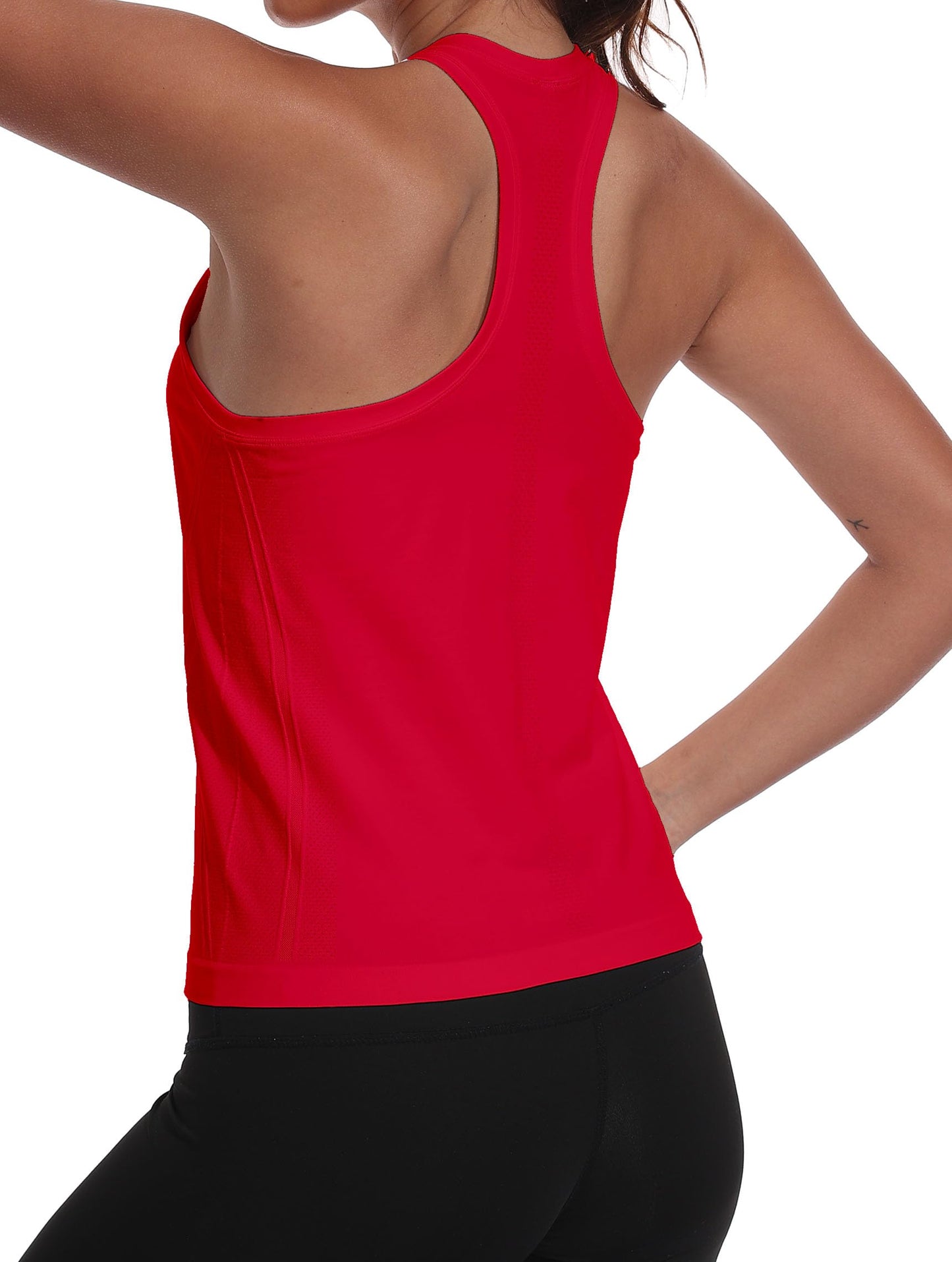 Moefanso Women Seamless Tank Racerback Sleeveless Running Athletic Top