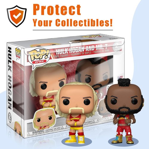 Clear Plastic Protector Case for 2-Pack-Funko-Pop Figures, Protector Case Compatible with Funko Pop 2-Pack Figures Boxes- 5 Pack