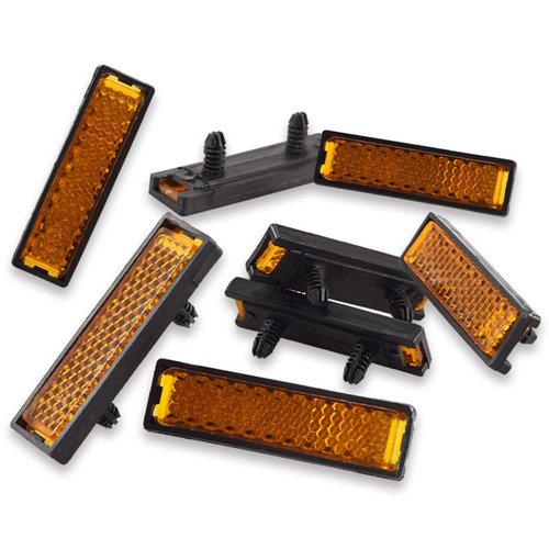 EINCORN 8Pcs Cycling Foot Pedal Reflector Bicycles Pedal Reflector Night Cycling Bike Warning Reflective Bike Reflectors