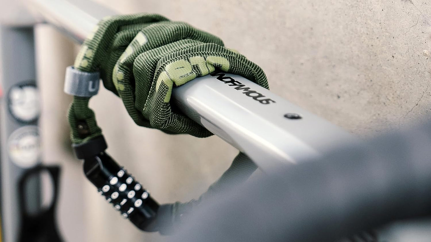 52ND Street Neo Chain Lock Combo, Resettable 4-Digit Combination Anti-Theft Bicycle Lock (Black)