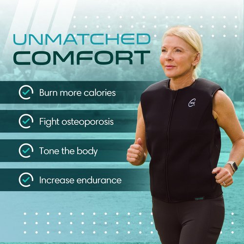 Challenge Weighted Workoutwear - Weighted Workout Vest, Compression Weighted Fitness Pro Vest, Strength Training Weight Vests with ⅛’ Thick Weights, Weight Vest Holds Up to 16 Lbs, X-Large