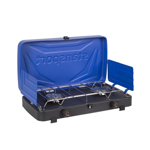 Stansport 2-Burner Regulated Propane Stove - 20,000 BTUs