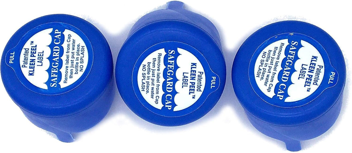 Water Bottle Cap for 3 or 5 gallons - Non Spill (Quantity of 3) MADE IN USA.