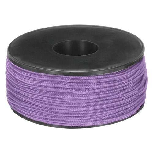 MECCANIXITY 1.18mm x 164 Feet Paracord Micro Cord Rope 100 LB Polyester Braided Cord Spool for Camping Outdoor Jewelry Bracelet, Light Purple