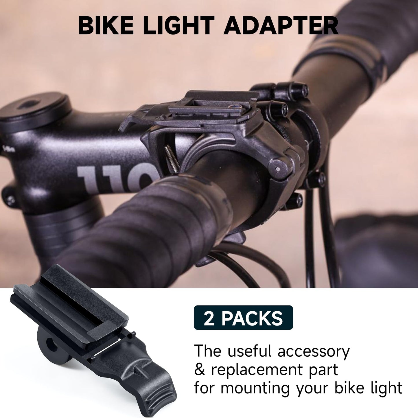 Dreyoo 2 Pack Bike Light Mount Adapter Compatible with NiteRider Lumina and Lumina Micro and Mako Series, Bike Headlight Computer Mount Helmet Mount Adapter
